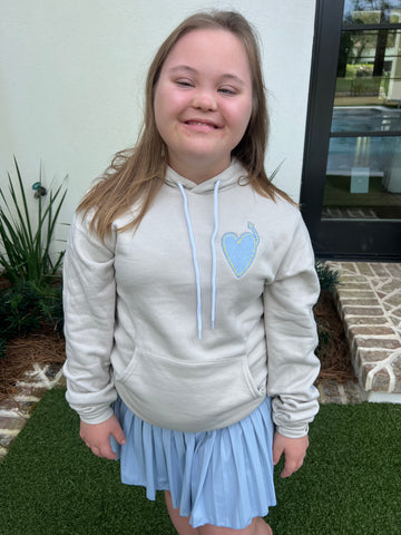 Adult Hoodie Light Pewter Fearfully and Wonderfully Made In Blue