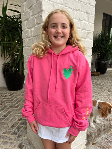 Adult Azalea Pink Hoodie Love Up Augusta