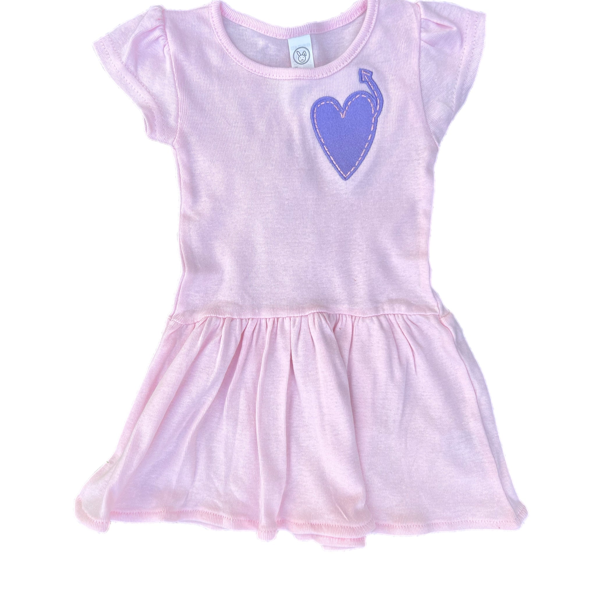purple hearts white dress Hearts & Roses Violet Whisper Swing Dress in White and Purple